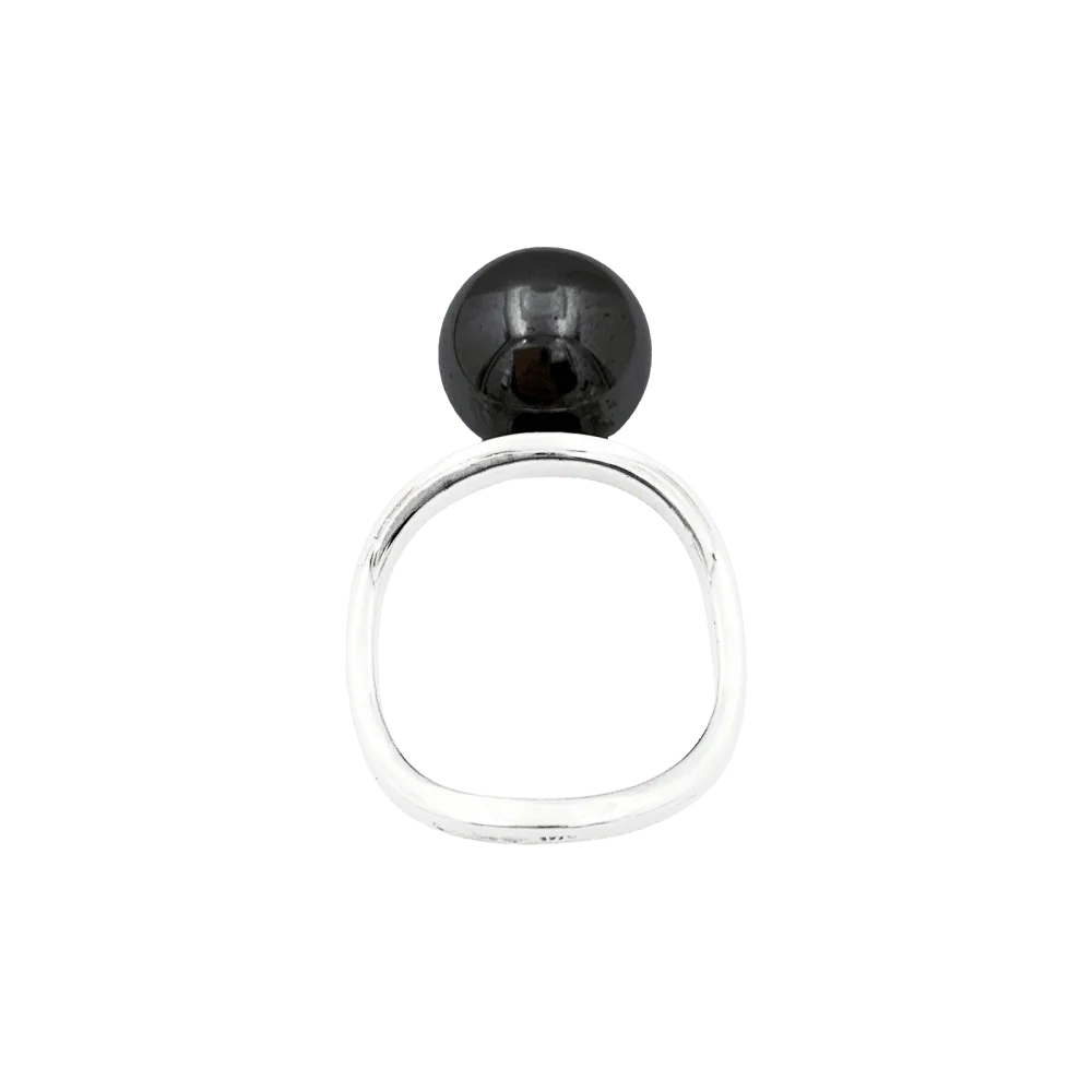 Bague Cocktail DINH VAN en or blanc et hématite - Image 6