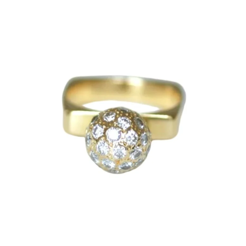 Bague Solitaire DINH VAN en or jaune et diamants