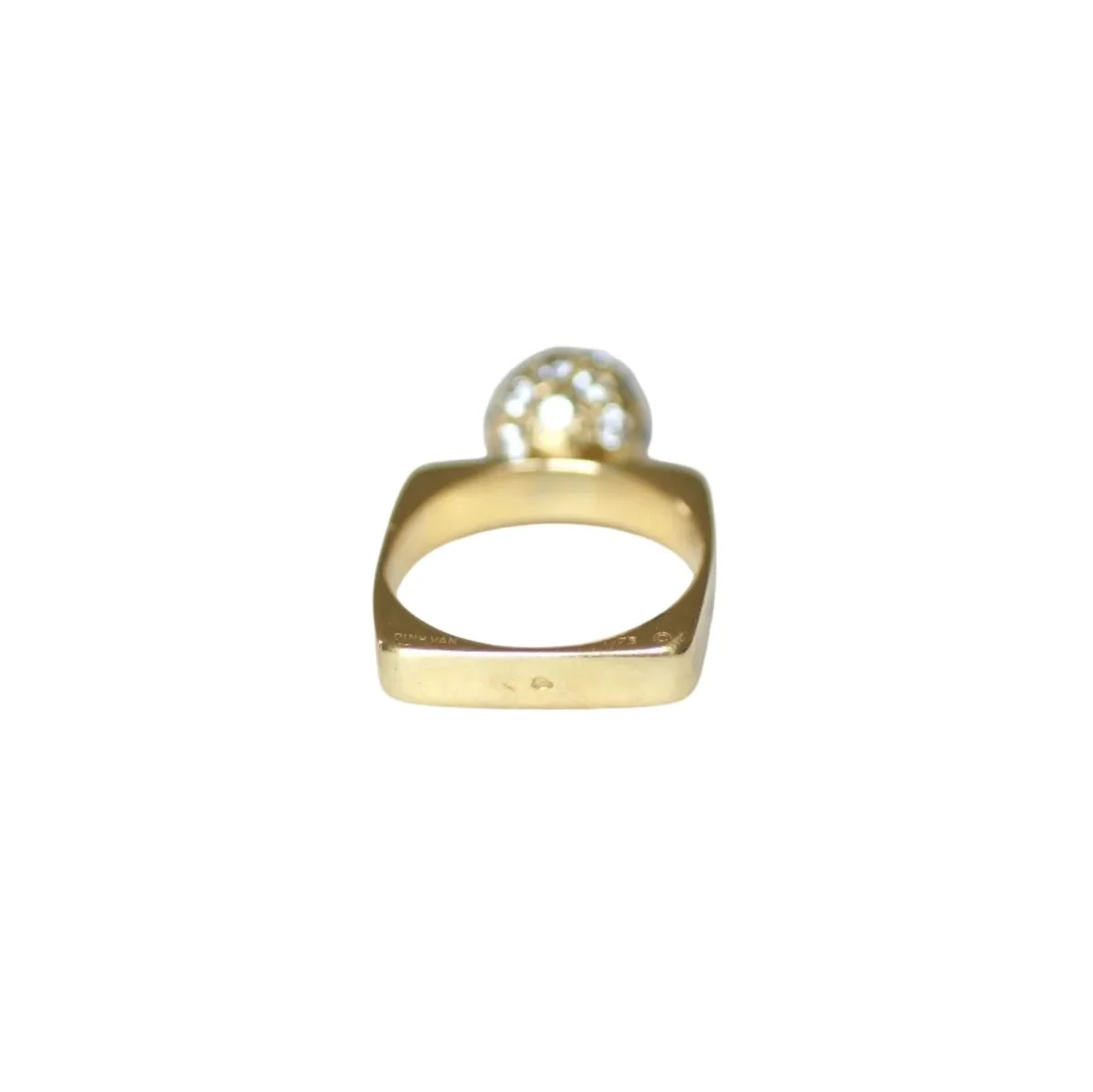 Bague Solitaire DINH VAN en or jaune et diamants - Image 4