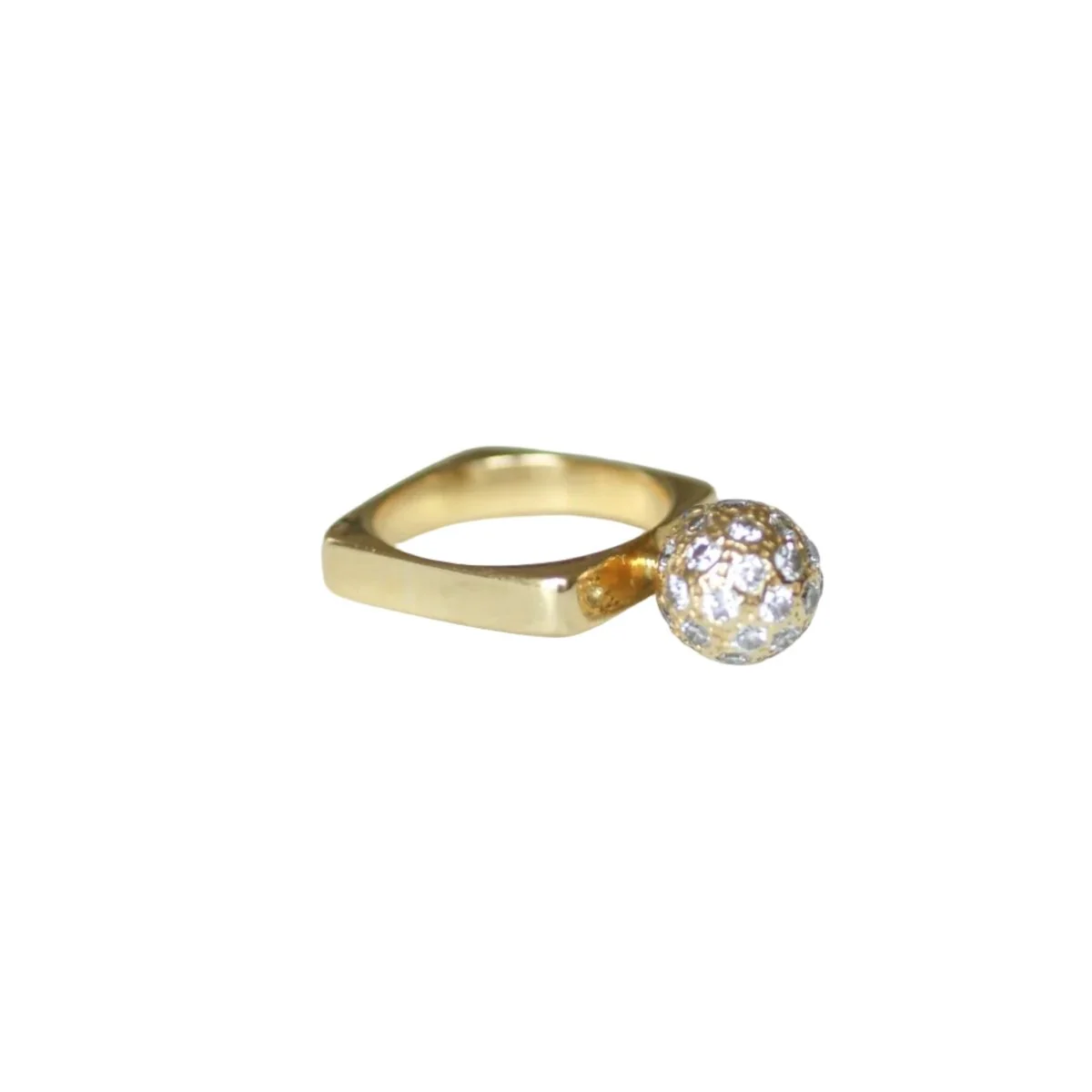 Bague Solitaire DINH VAN en or jaune et diamants - Image 5