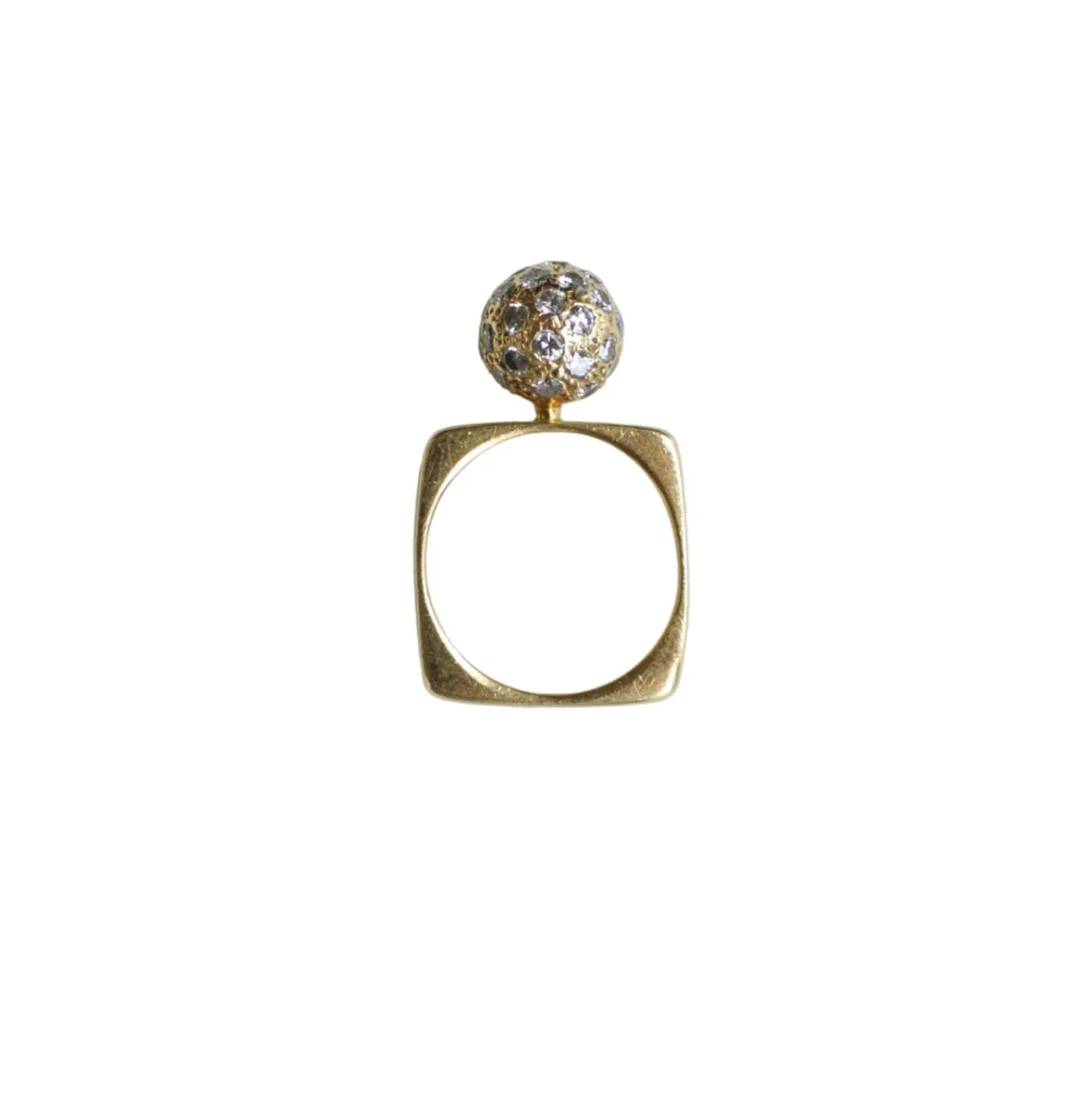 Bague Solitaire DINH VAN en or jaune et diamants - Image 6