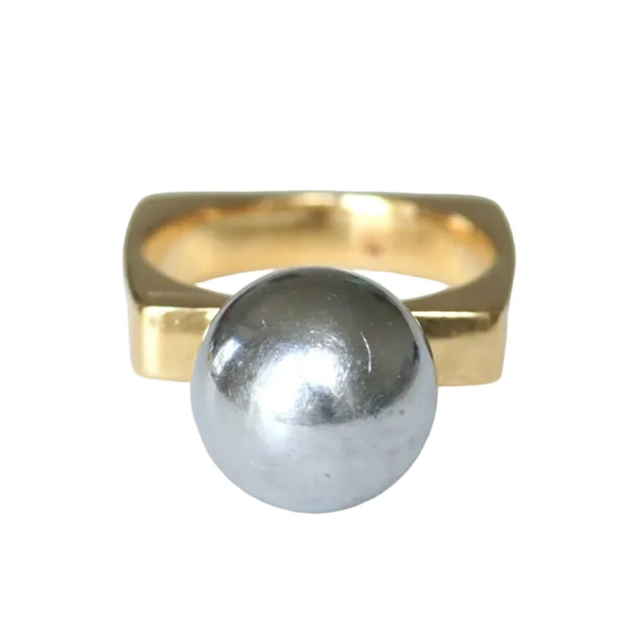 Bague DINH VAN en or jaune et hématite
