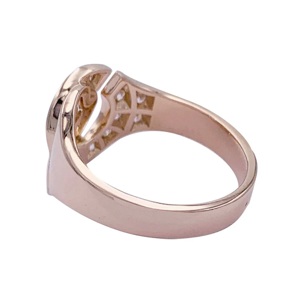Bague DINH VAN "Menottes R13" en or rose et diamants - Image 4