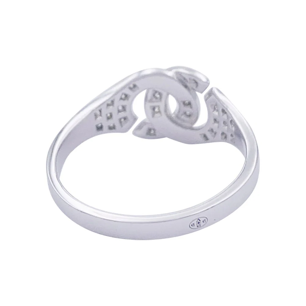 Bague "Menottes R8" DIHN VAN en or blanc et diamants. - Image 2