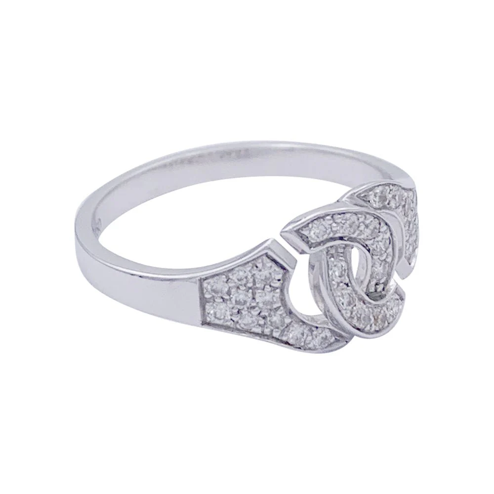Bague "Menottes R8" DIHN VAN en or blanc et diamants. - Image 3