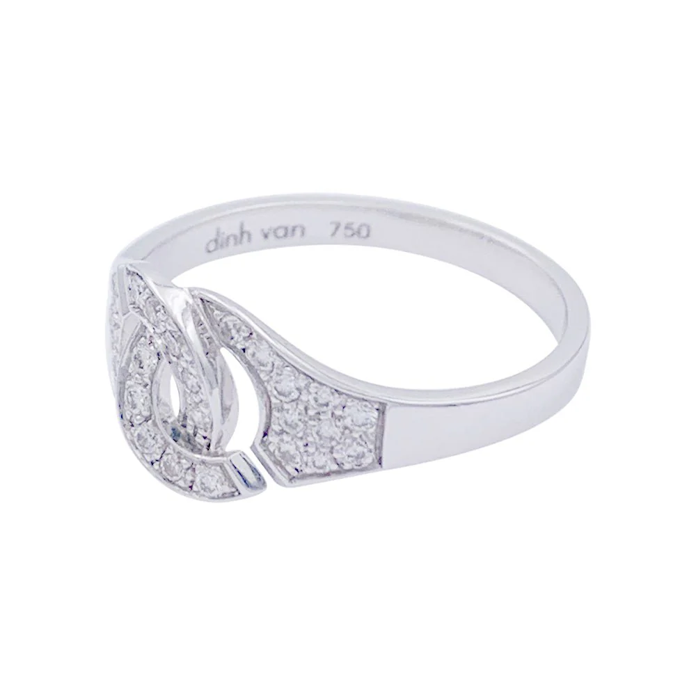 Bague "Menottes R8" DIHN VAN en or blanc et diamants. - Image 4