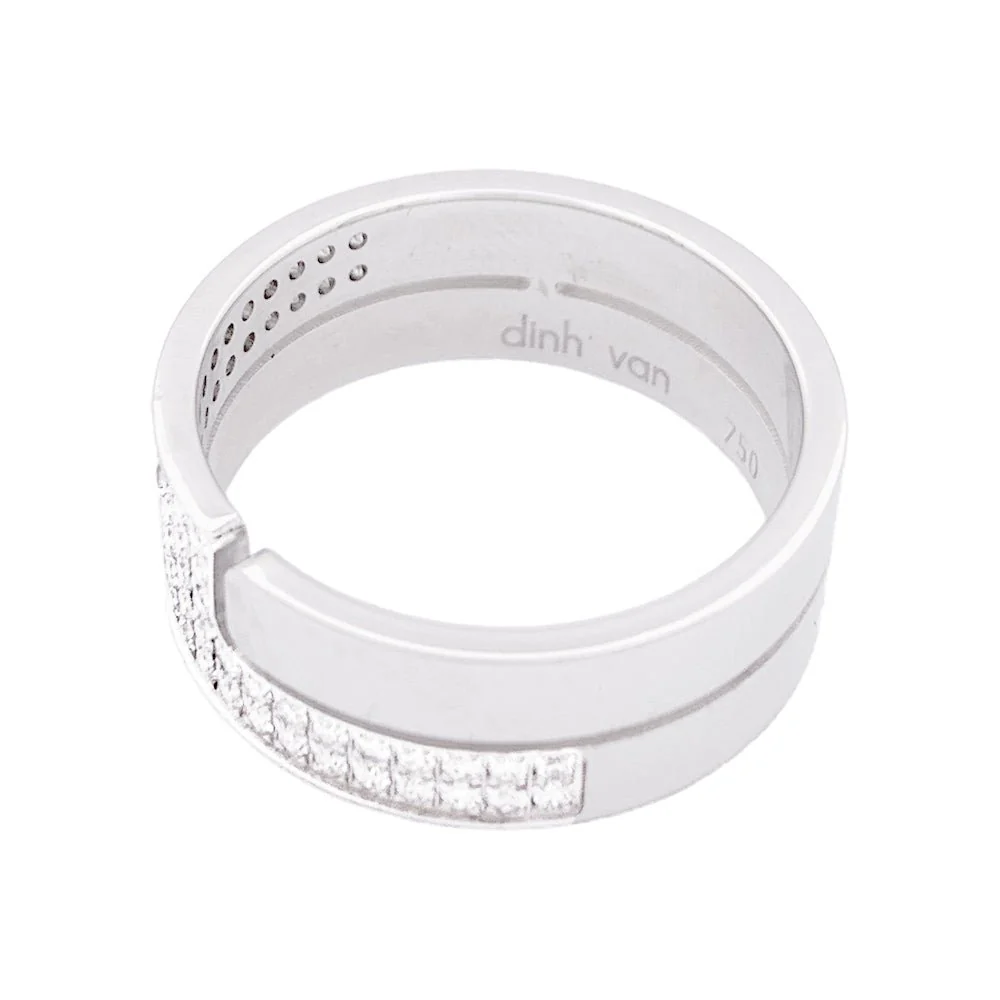 Bague DINH VAN "Seventies" or blanc et diamants - Image 4
