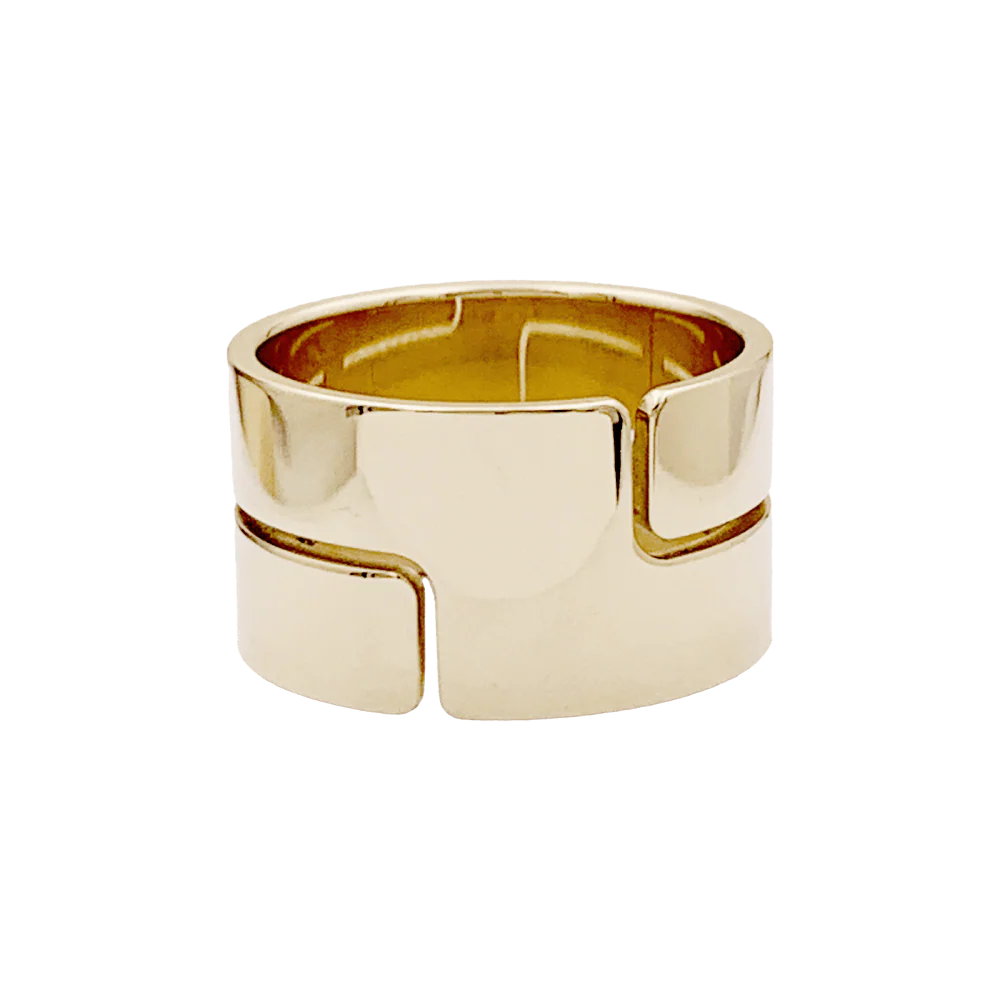 Bague Bandeau DINH VAN "Seventies" en or jaune