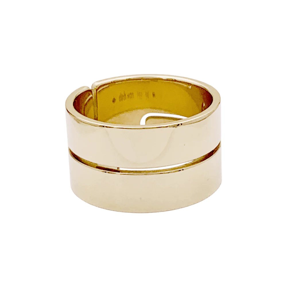 Bague Bandeau DINH VAN "Seventies" en or jaune - Image 4