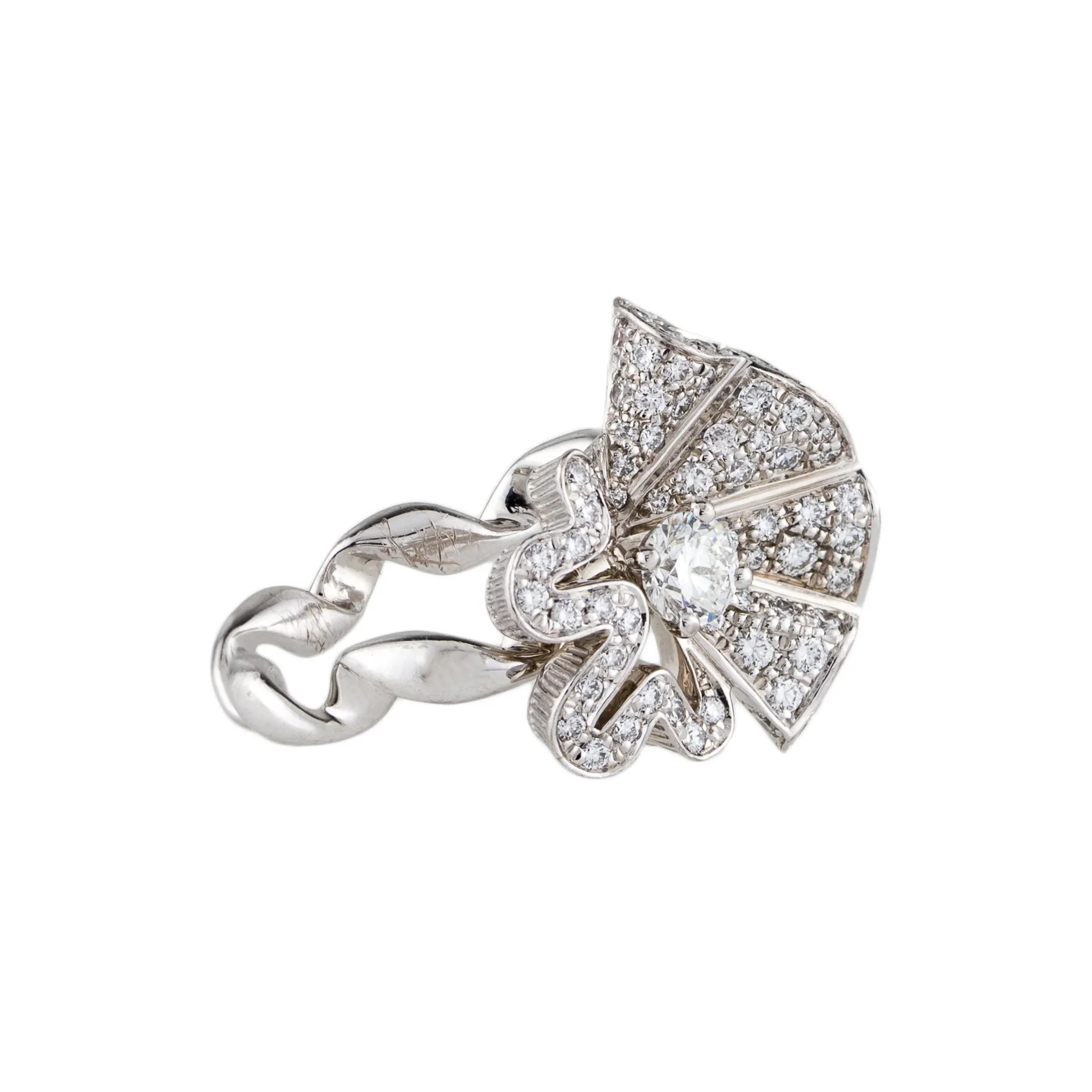 Bague DIOR "Archi Cocotte" en or blanc et diamants
