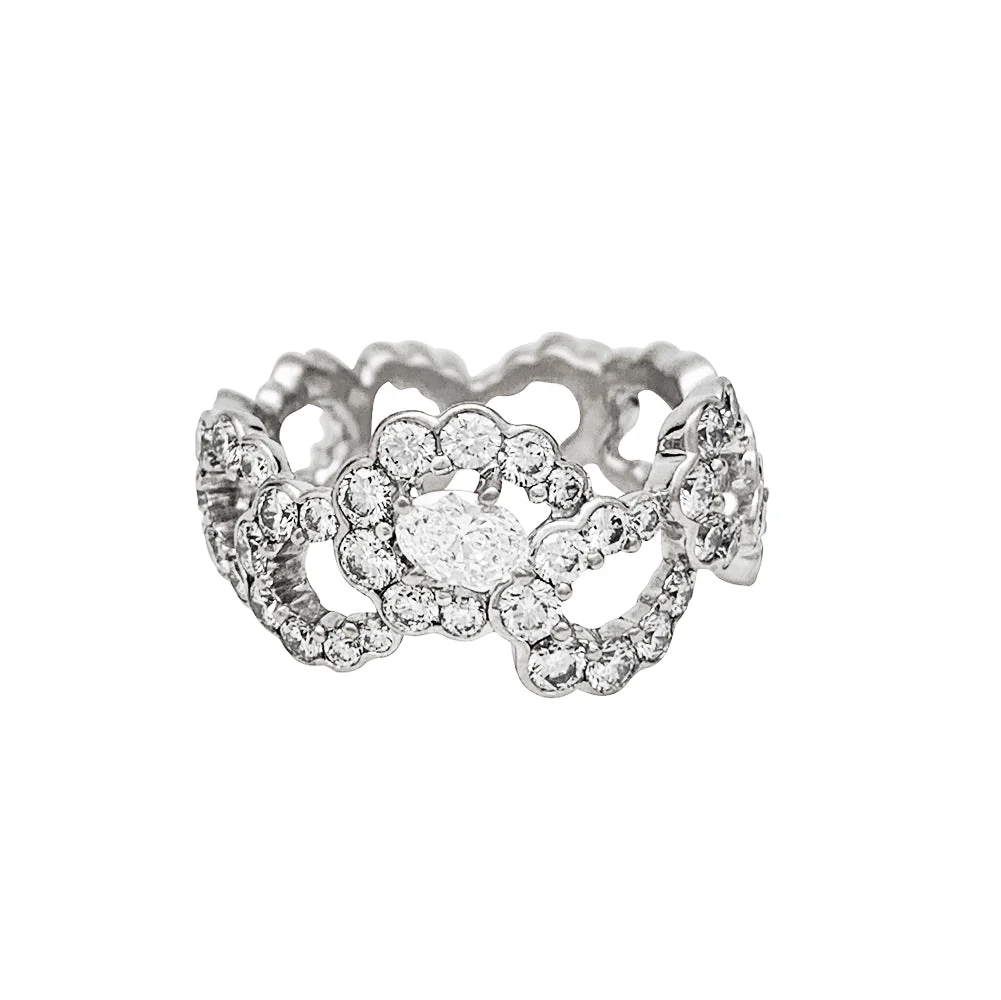 Bague DIOR "Archi" en or blanc et diamants