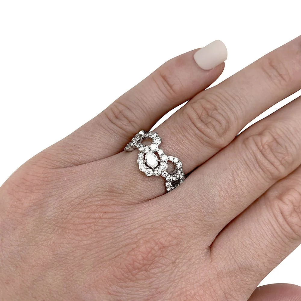 Bague DIOR "Archi" en or blanc et diamants - Image 10