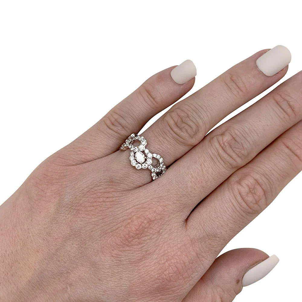 Bague DIOR "Archi" en or blanc et diamants - Image 11