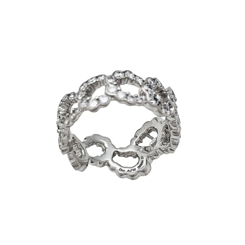 Bague DIOR "Archi" en or blanc et diamants - Image 8