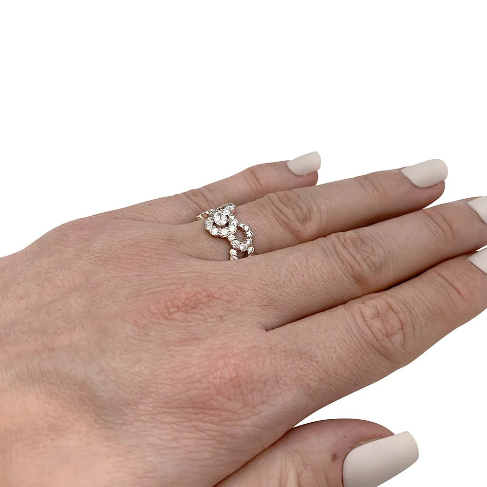 Bague DIOR "Archi" en or blanc et diamants - Image 9