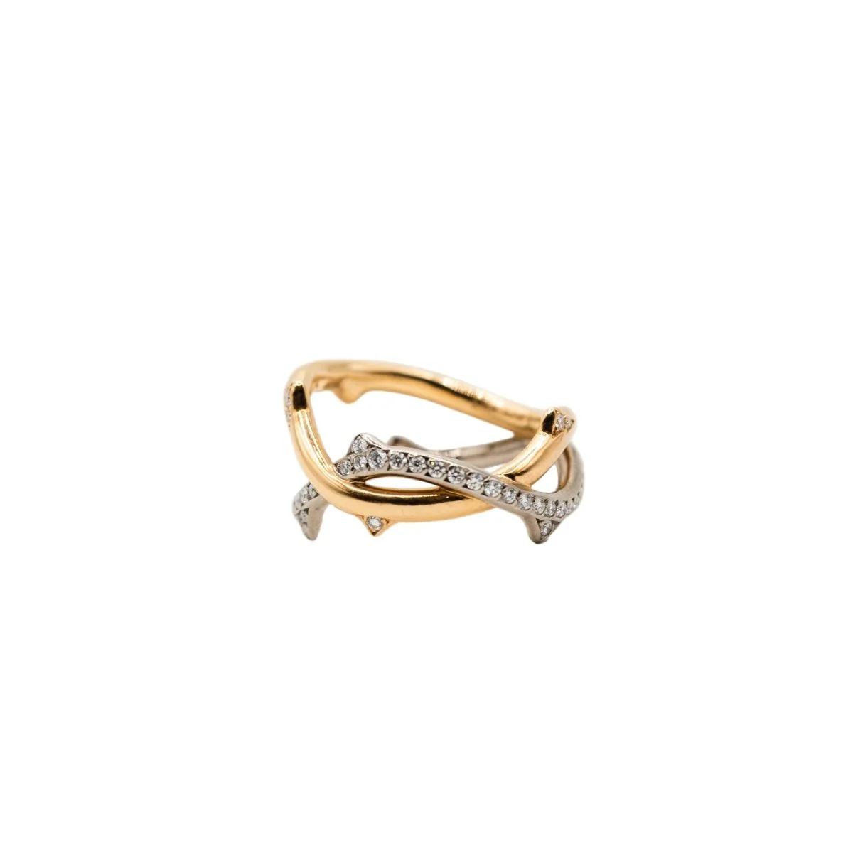 Bague DIOR "Bois de Rose" en or blanc, or rose et diamants - Image 4