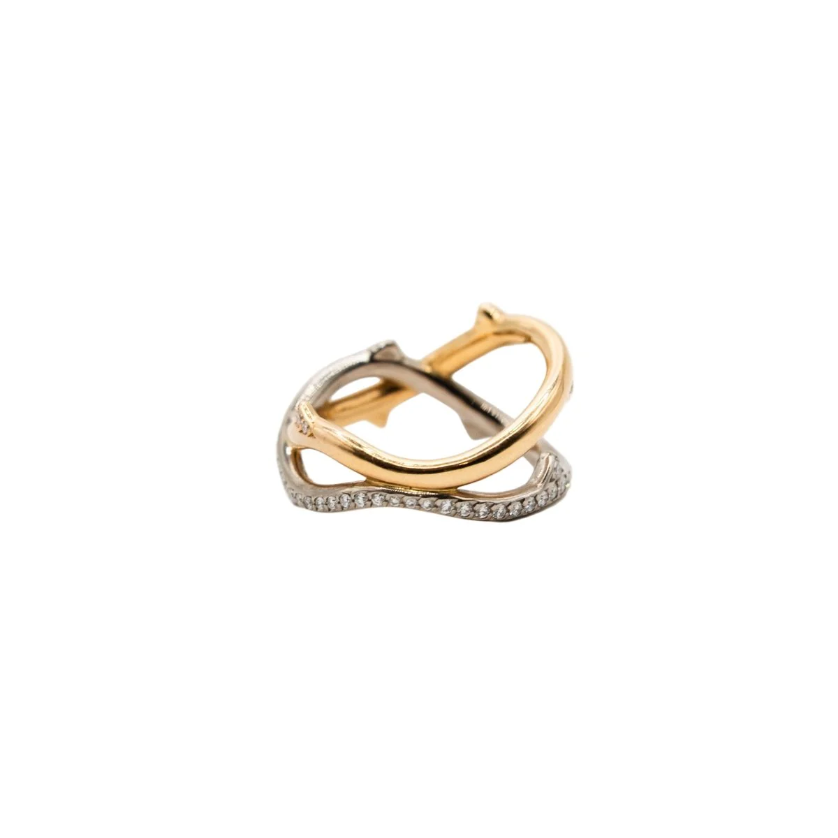 Bague DIOR "Bois de Rose" en or blanc, or rose et diamants - Image 5