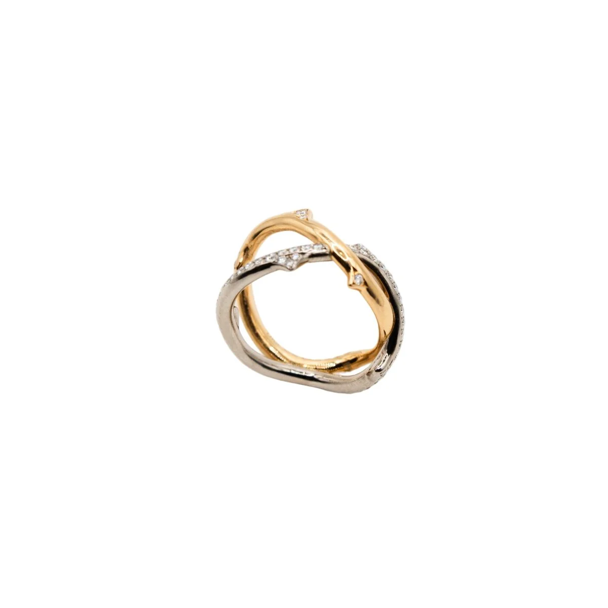 Bague DIOR "Bois de Rose" en or blanc, or rose et diamants - Image 8