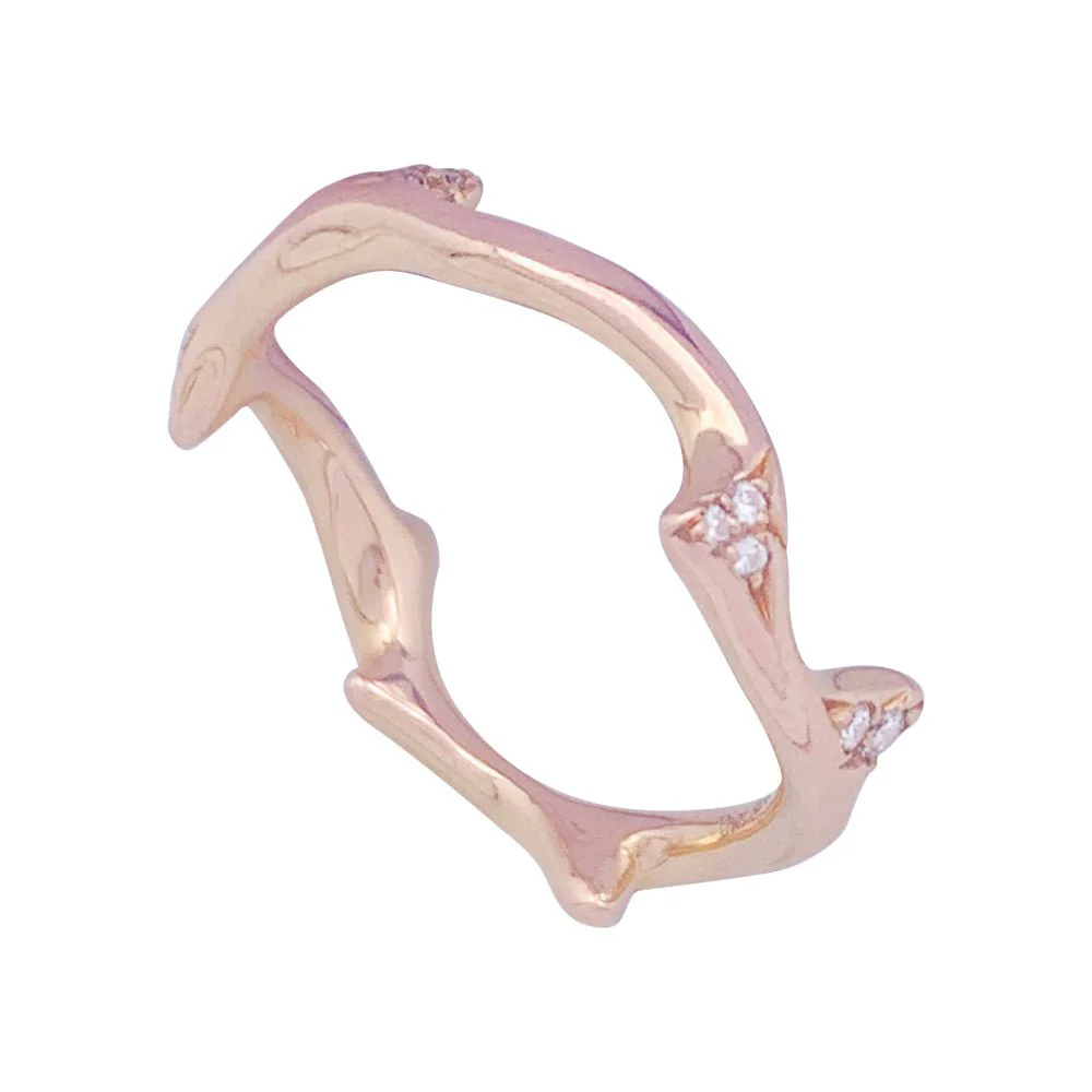 Bague DIOR "Bois de Rose" en or rose et diamants - Image 2