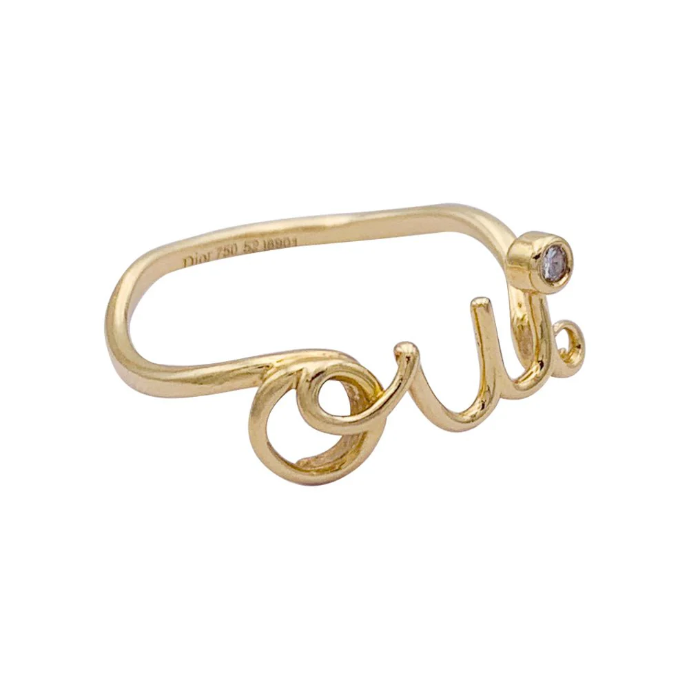 Bague Dior, "Dioramour - Oui", or jaune, diamant - Image 3