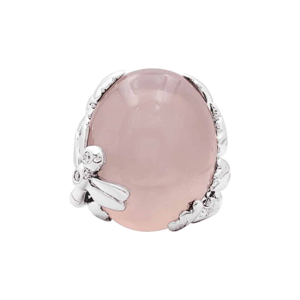 Bague Cocktail DIOR "Gourmande" en or blanc, quartz et diamants