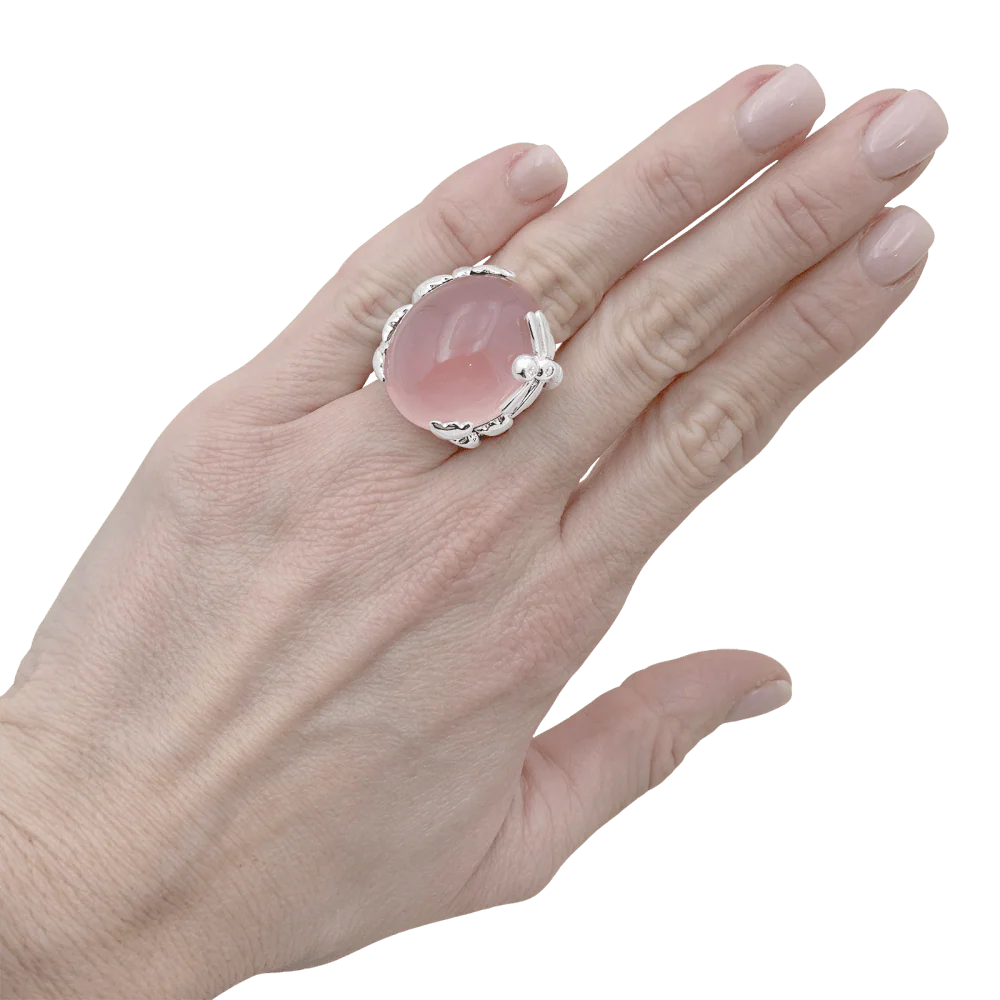Bague Cocktail DIOR "Gourmande" en or blanc, quartz et diamants - Image 2