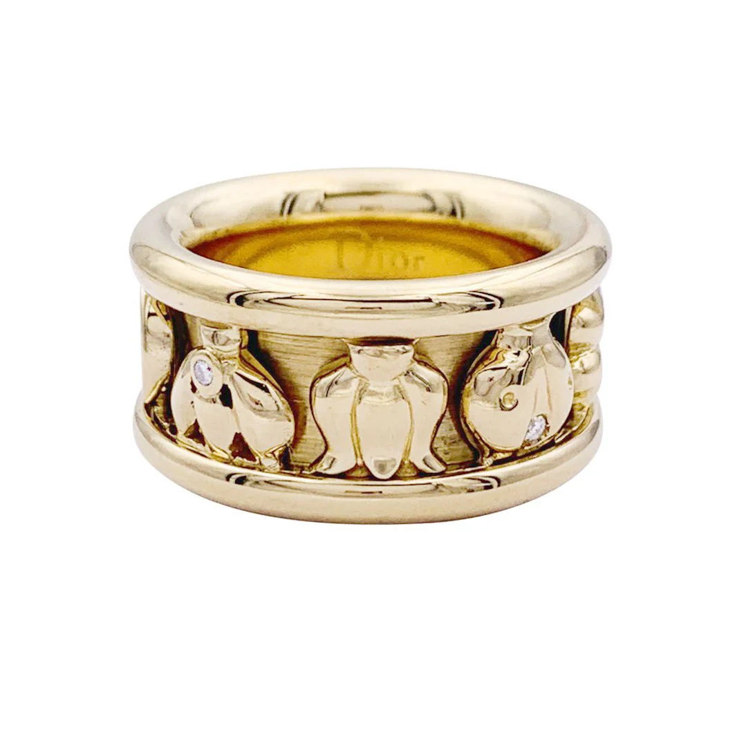 Bague DIOR "Gri-Gri" en or jaune et diamants - Image 3
