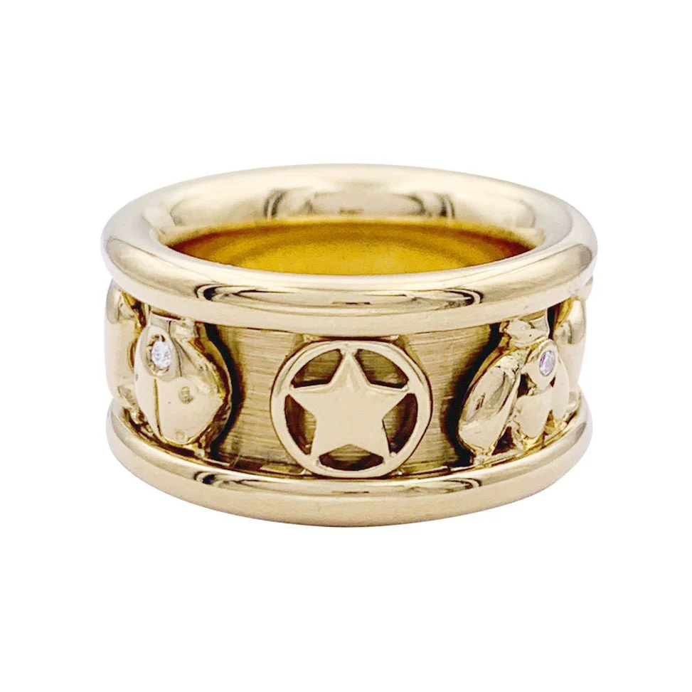 Bague DIOR "Gri-Gri" en or jaune et diamants - Image 4