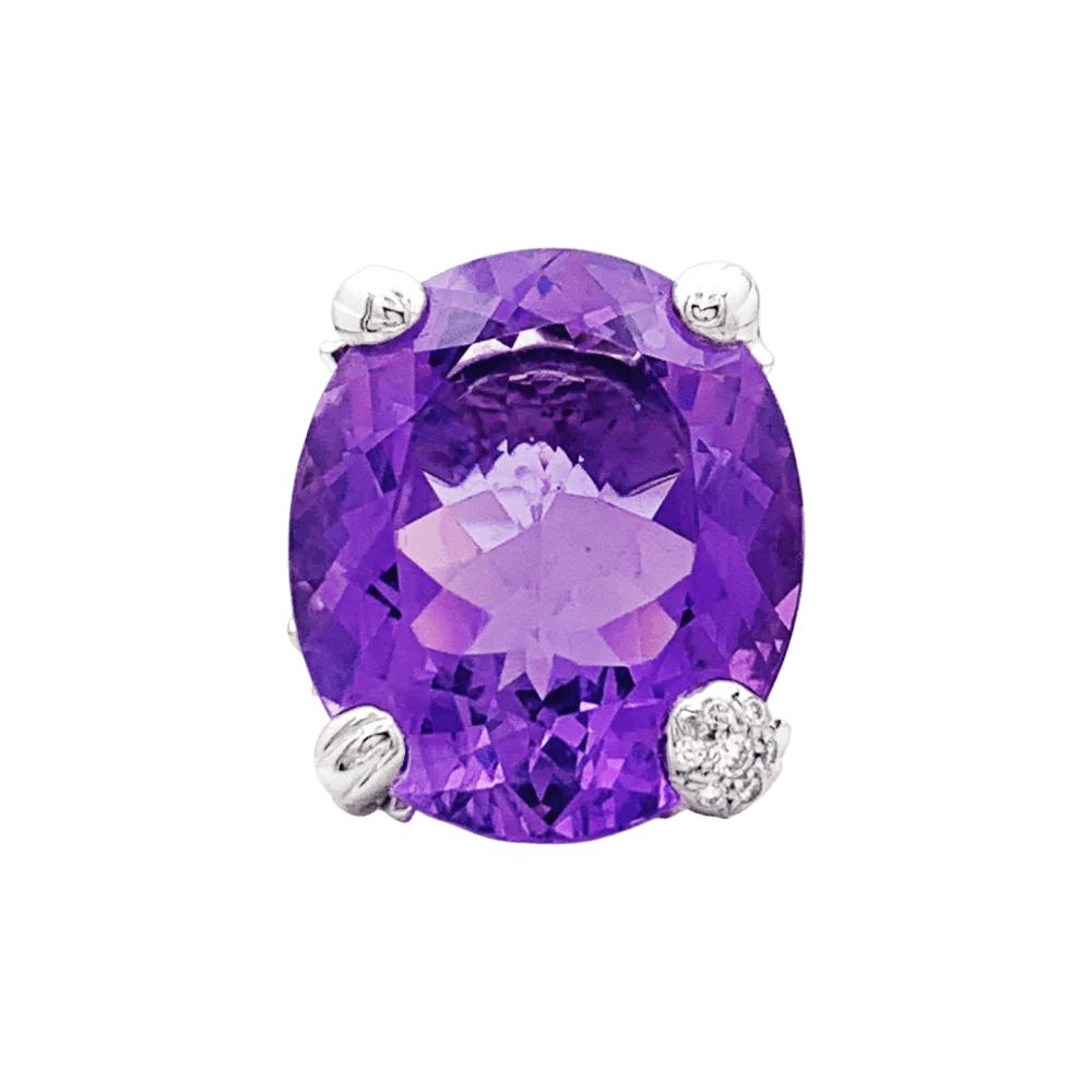 Bague Cocktail DIOR "Miss Dior" en or blanc, améthyste et diamants