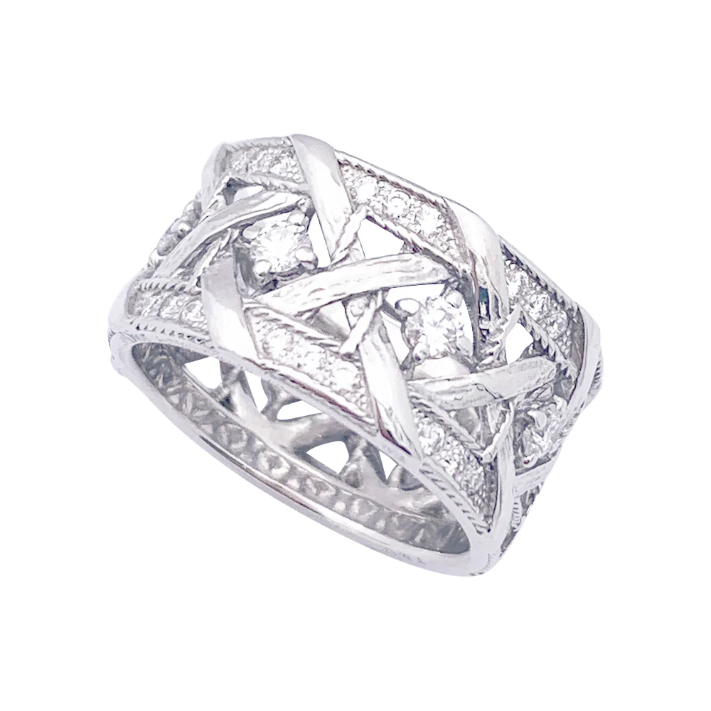 Bague DIOR "My Dior", or blanc et diamants - Image 5