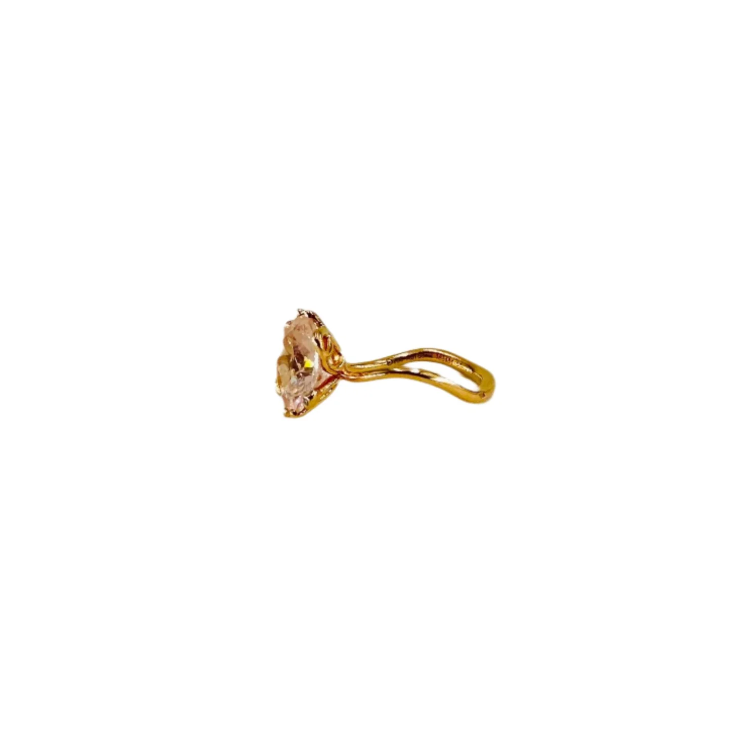Bague DIOR "Oui" en or rose, morganite et diamants - Image 3