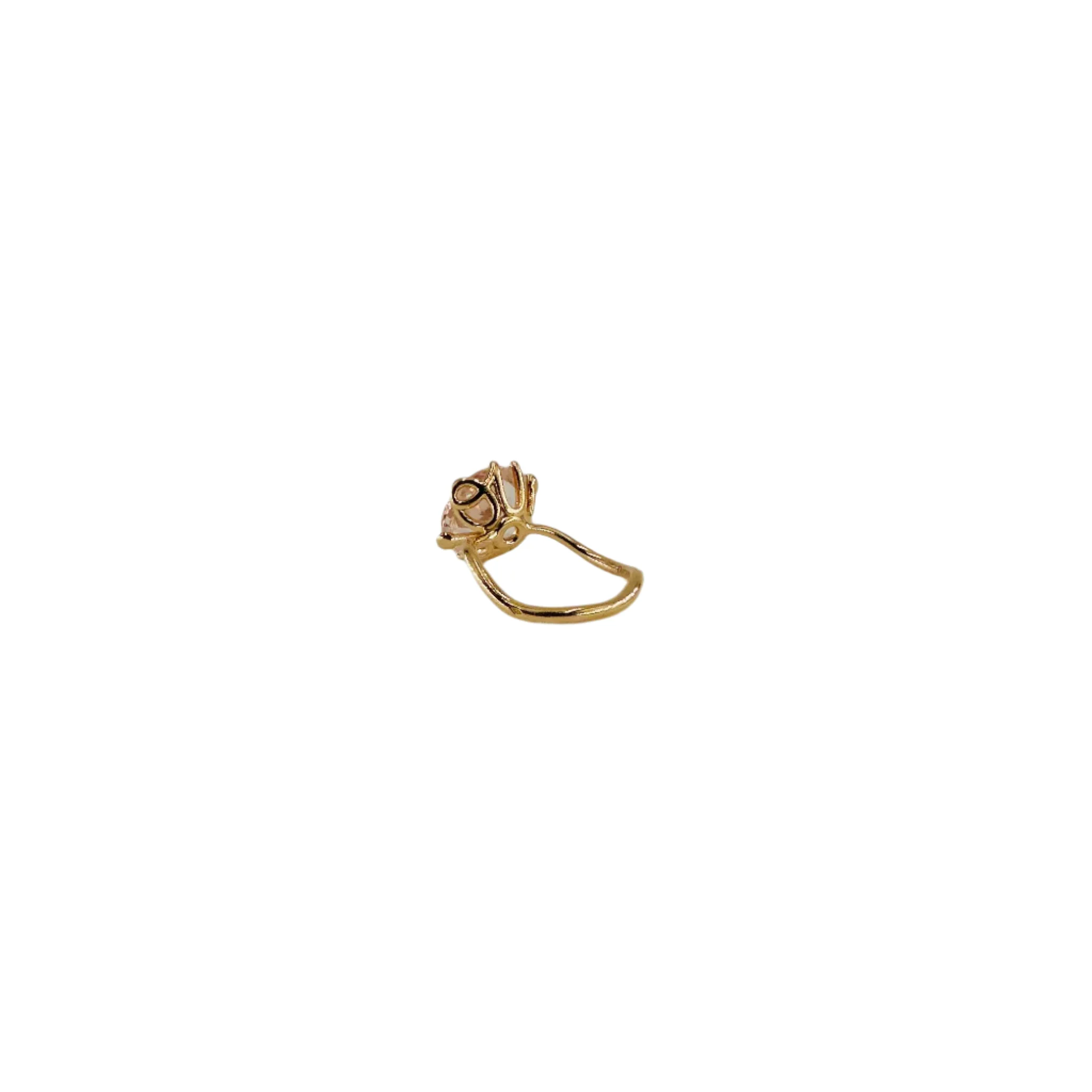 Bague DIOR "Oui" en or rose, morganite et diamants - Image 4