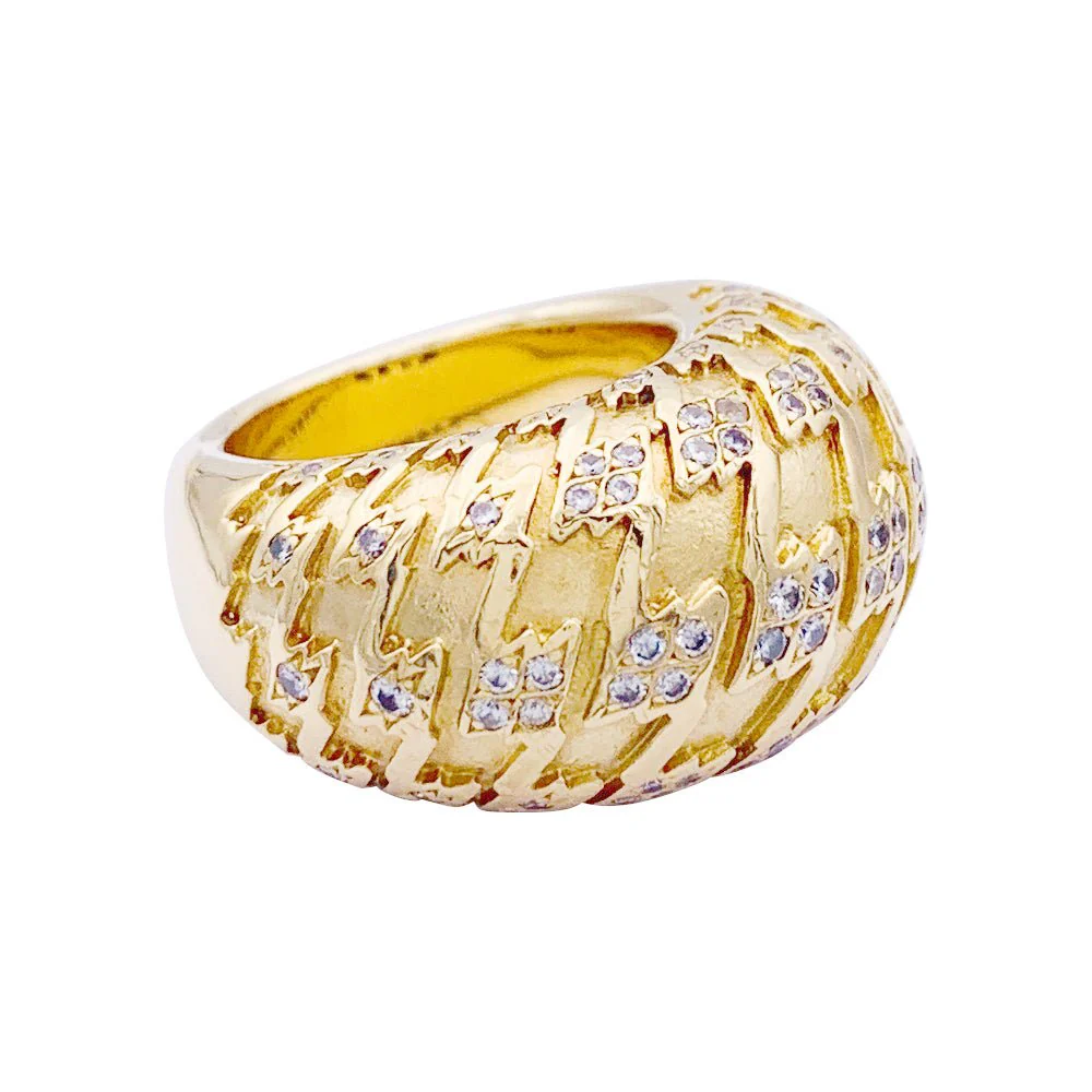Bague DIOR "Poulette" en or jaune et diamants - Image 3