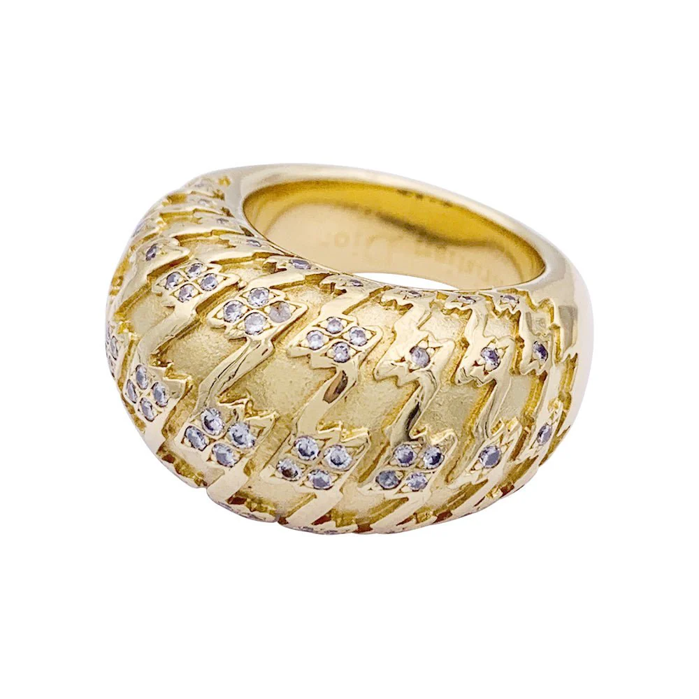 Bague DIOR "Poulette" en or jaune et diamants - Image 4