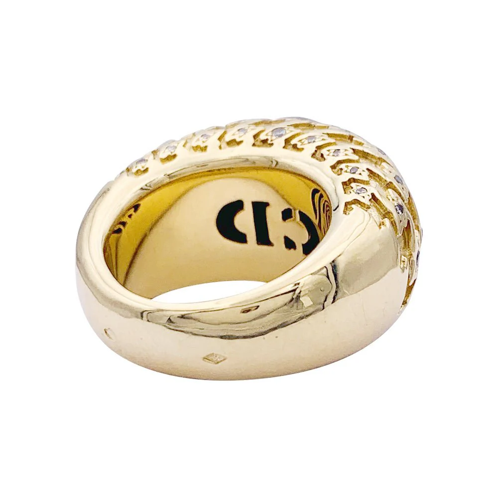 Bague DIOR "Poulette" en or jaune et diamants - Image 5
