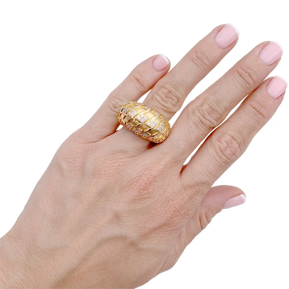 Bague DIOR "Poulette" en or jaune et diamants - Image 6