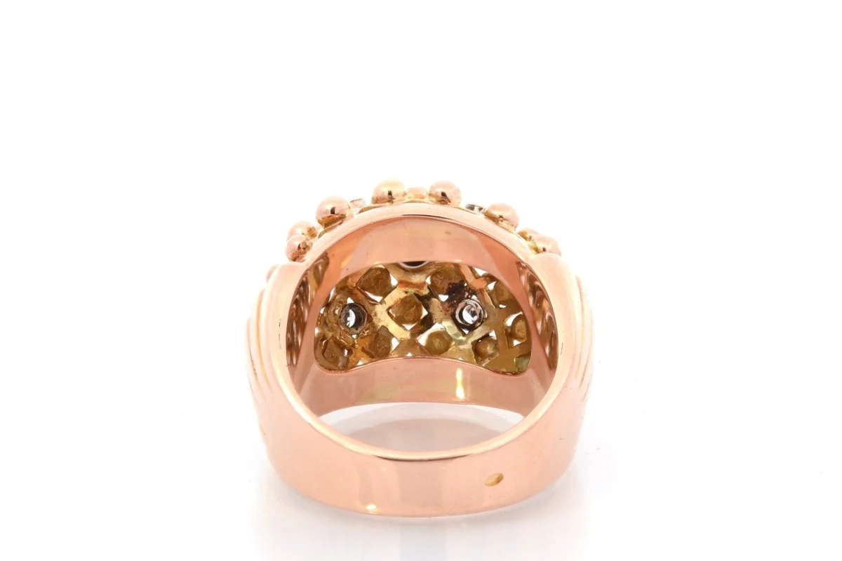 Bague d'occasion en or rose et diamants - Image 5
