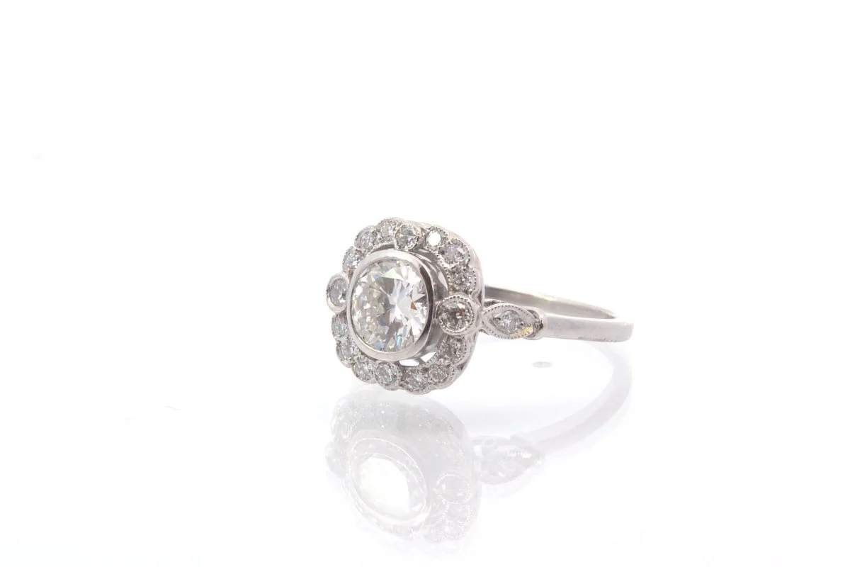 Bague d'occasion diamants en platine