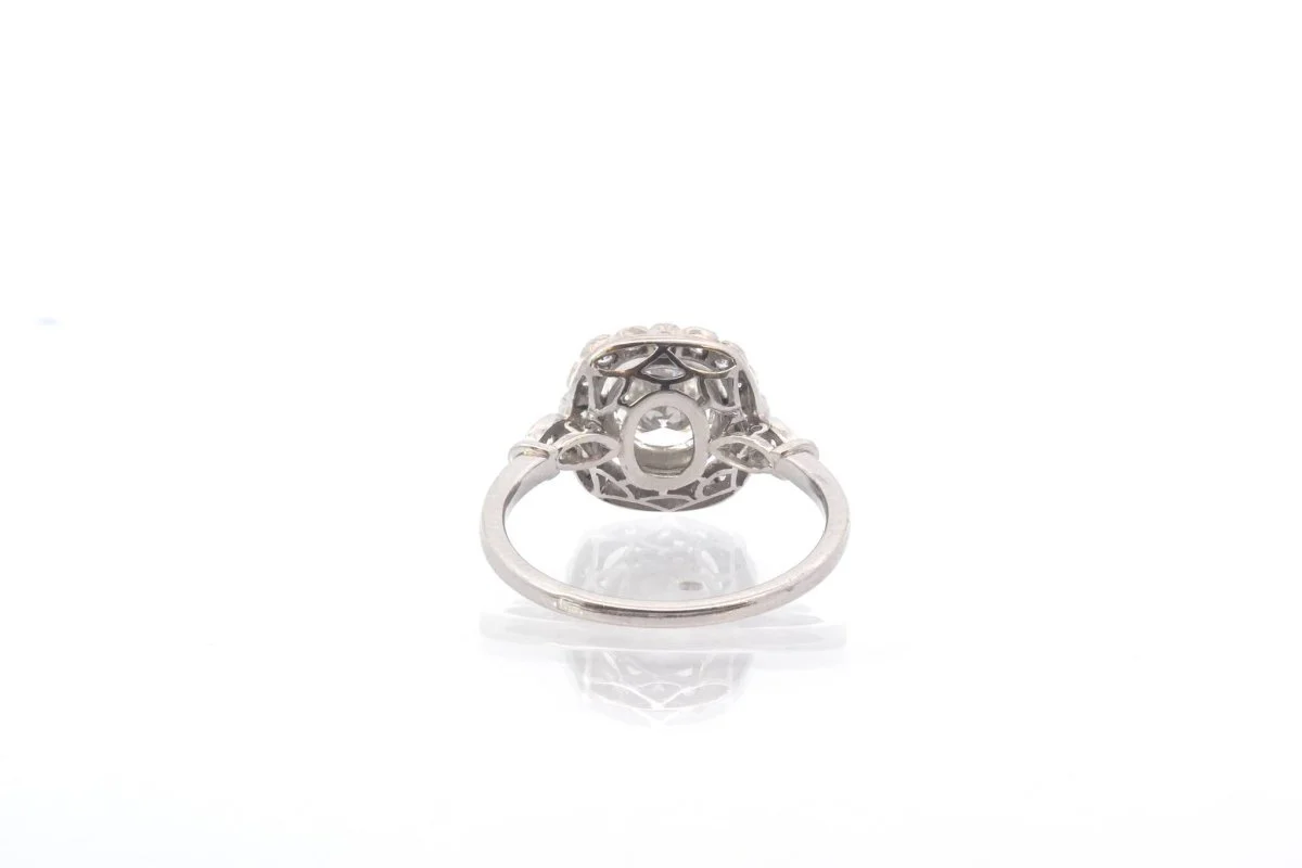Bague d'occasion diamants en platine - Image 5