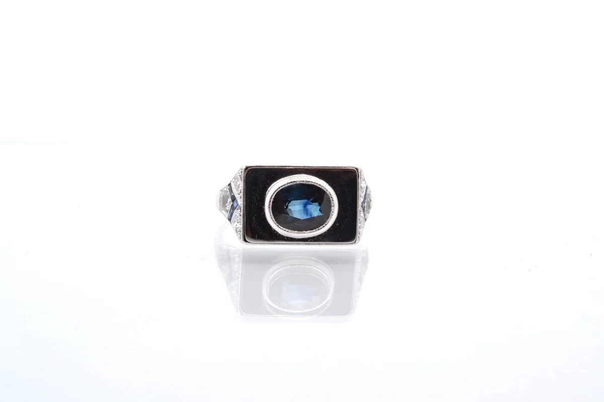 Bague d'occasion saphir et diamants - Image 4