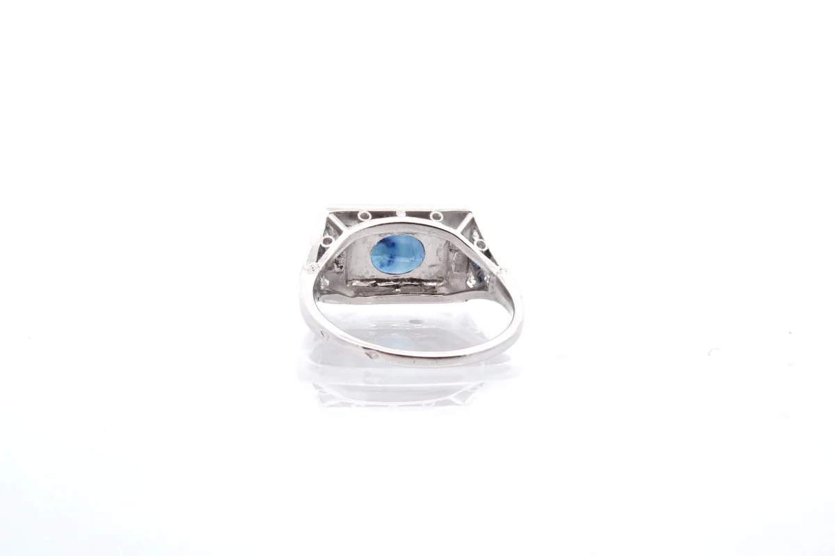 Bague d'occasion saphir et diamants - Image 5