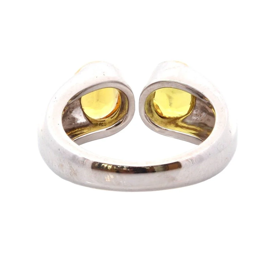 Bague Toi & Moi en or jaune et saphirs - Image 3