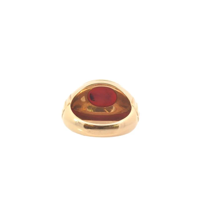 Bague BOUCHERON en or jaune et corail - Image 3