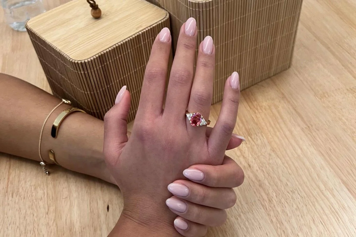 Bague tourmaline et diamants en or jaune - Image 2