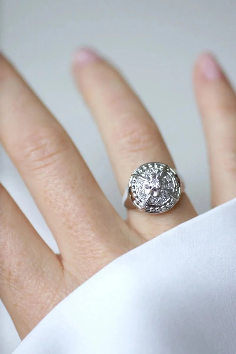 Bague Dôme Art Deco Diamants - Image 2