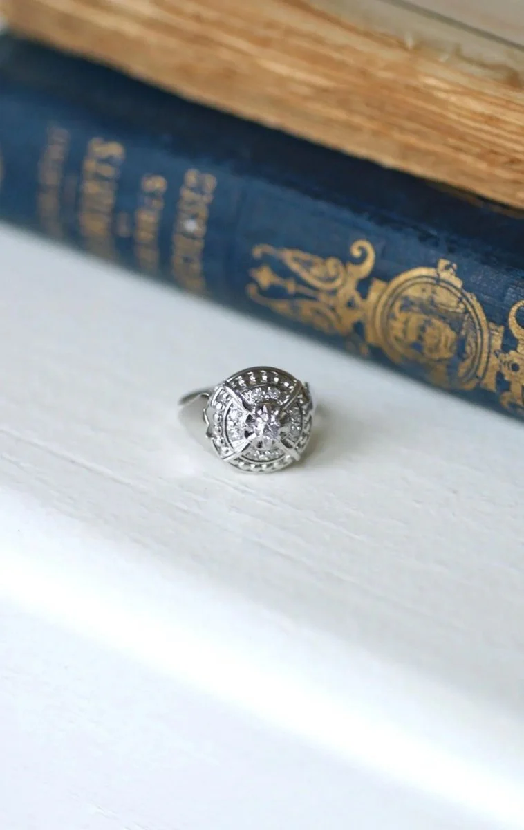 Bague Dôme Art Deco Diamants - Image 8