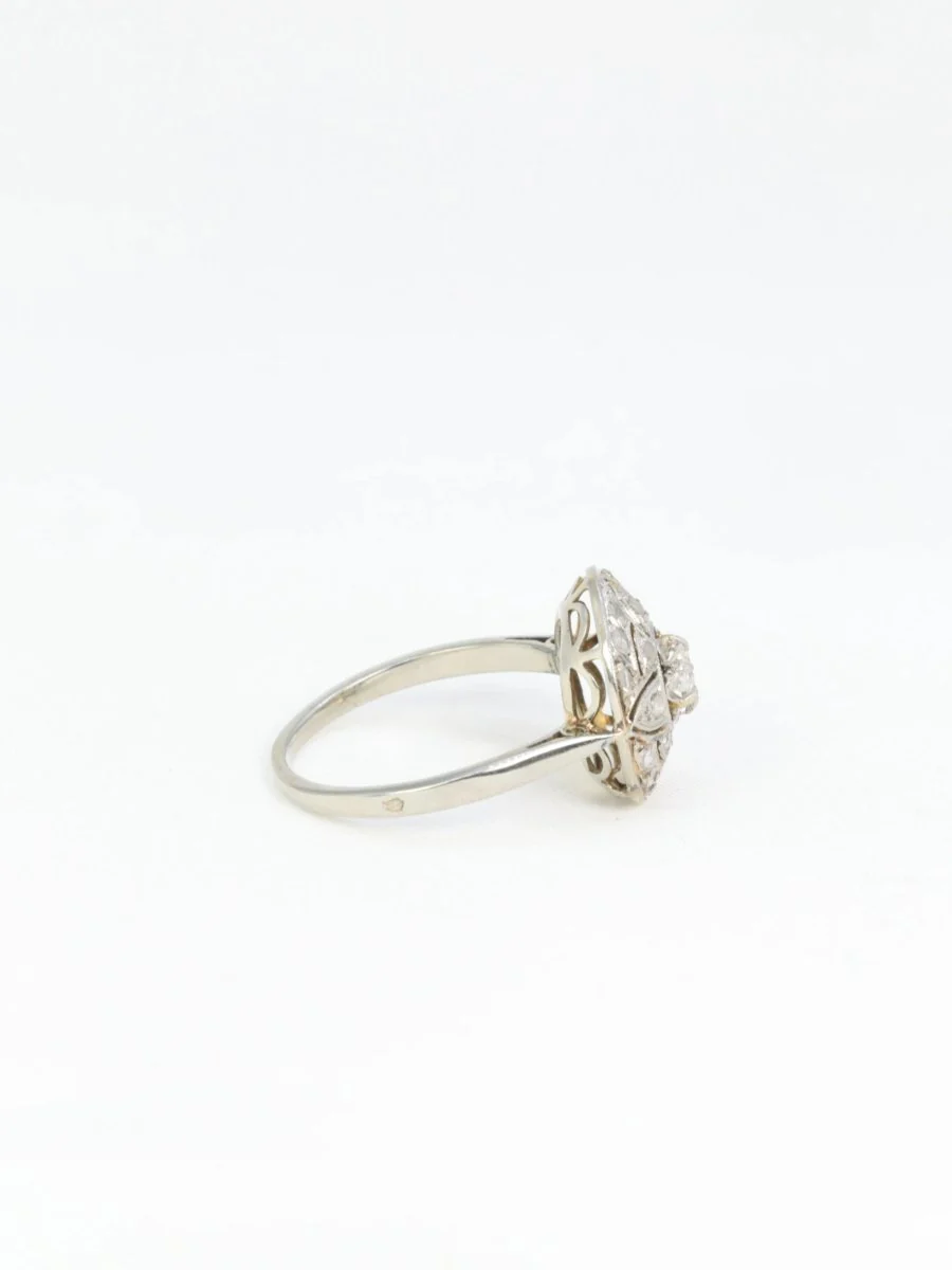 Bague dôme Belle Epoque en or et diamants - Image 4