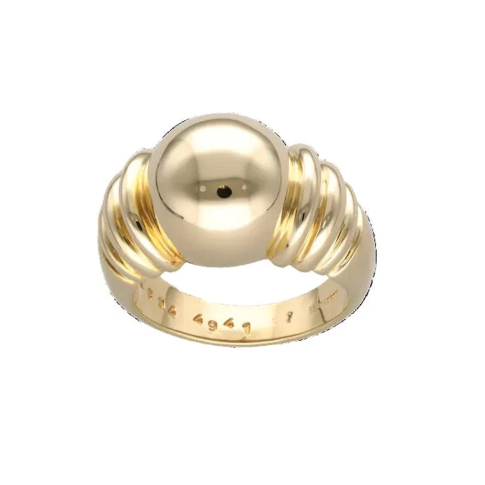 Bague Dôme BOUCHERON "Boule" en or jaune