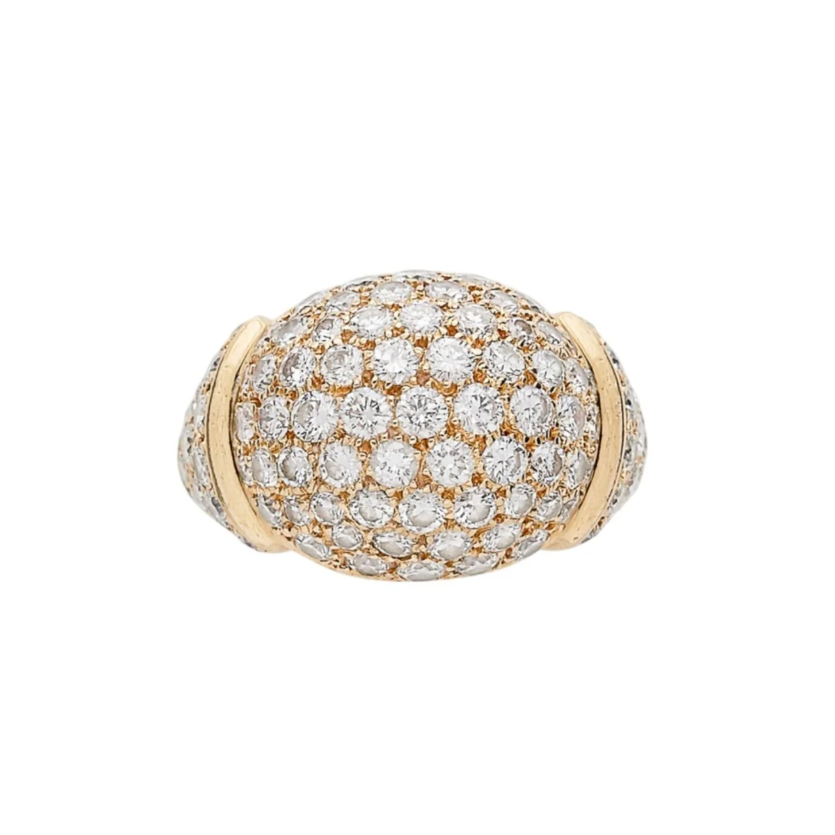 Bague Dôme CARTIER en or jaune et diamants - Image 3