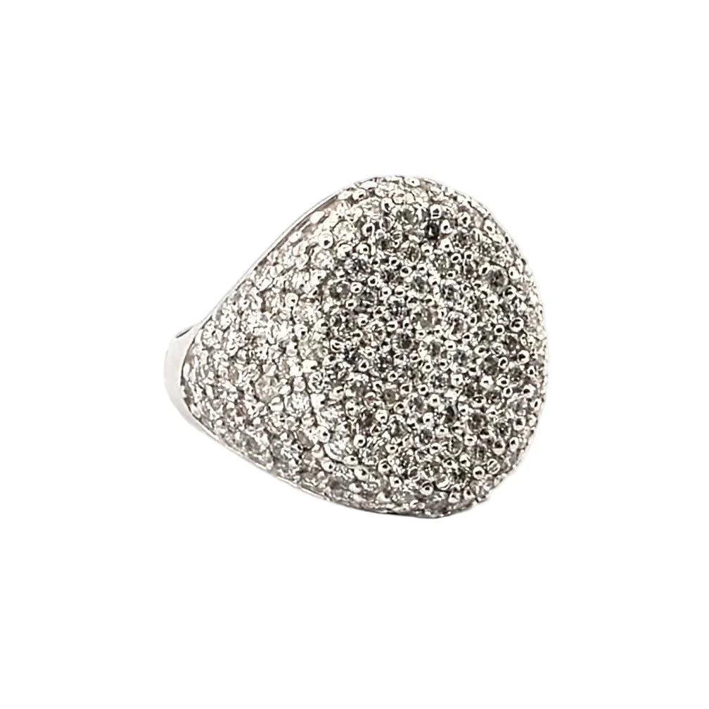 Bague Dôme en or blanc et diamants - Image 5